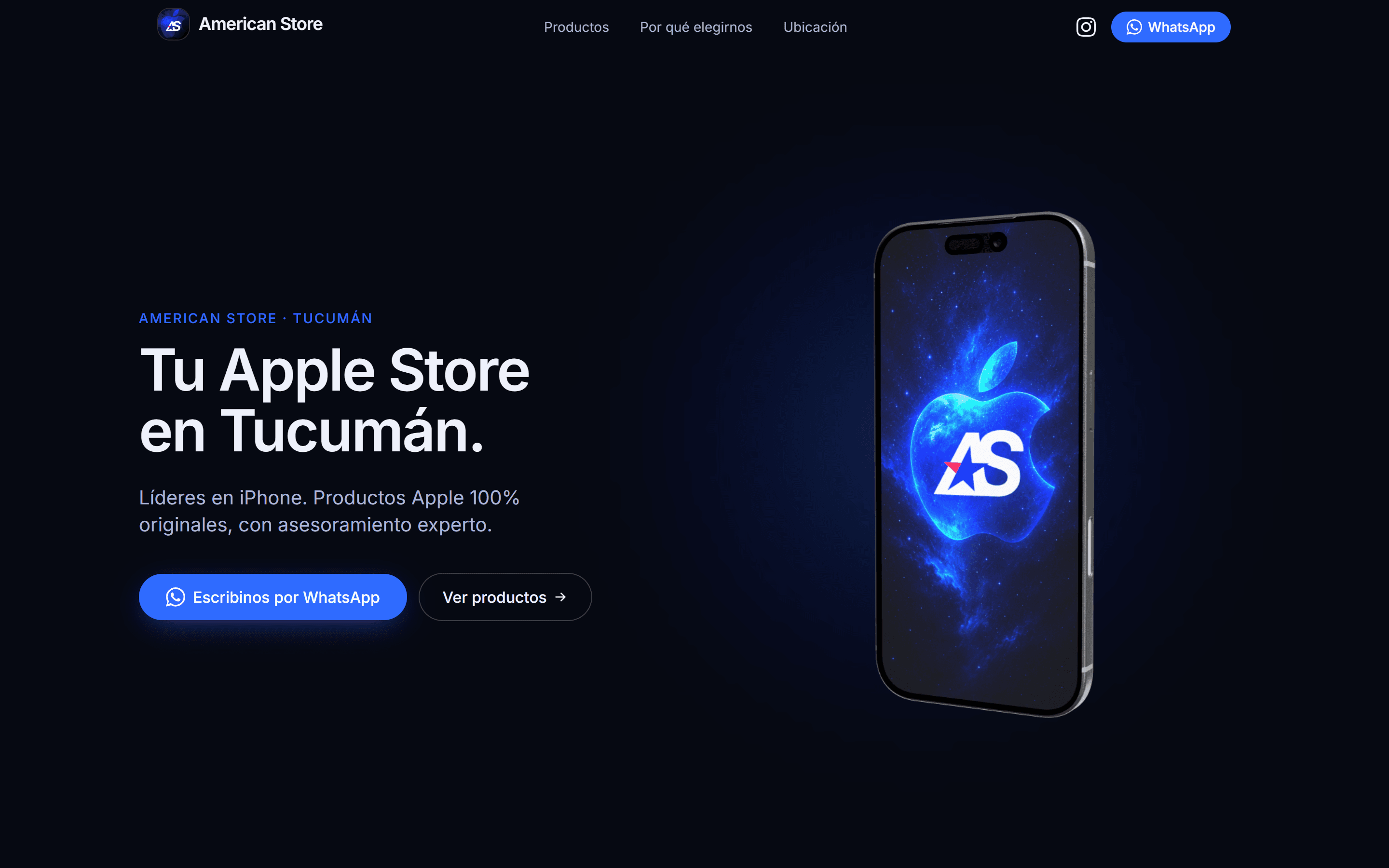 American Store landing page